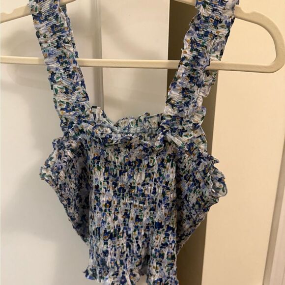 Veronica Beard Floral Ruffle Tank Top, Size XS - Picture 3 of 3